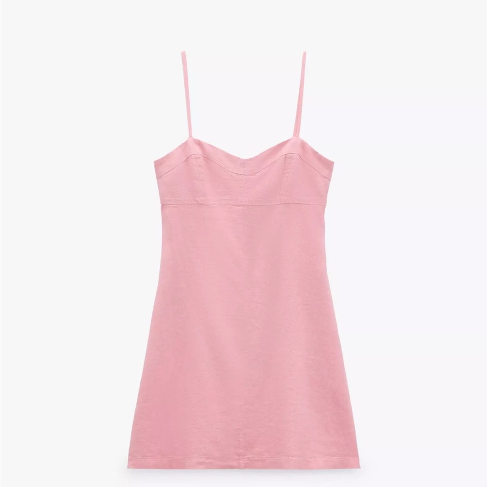 Zara Pink Mini Dress with Spaghetti Straps